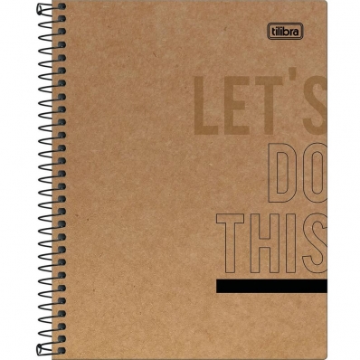 Caderno capa dura colegial 1x1 80 fls 177x240mm kraft work