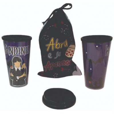 Copo funny 480ml Wandinha loop