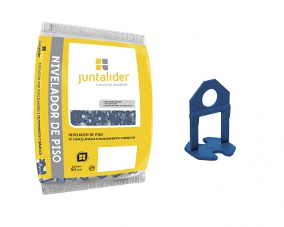 Espacador Nivelamento 1,0Mm Azul Slim Juntalider 50Pcs