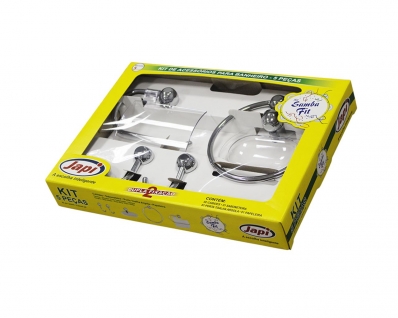 Kit Aces Japi Samba Fit Cromado 5 Pcs