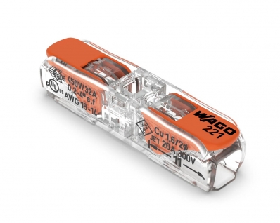 Conector Emenda Wago Alavanca 221-2411 C/2Pcs