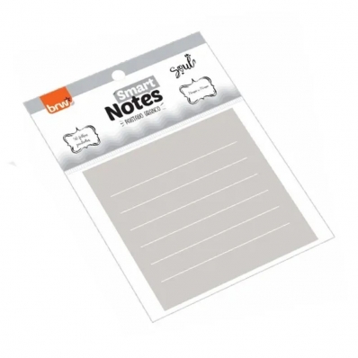 Bloco adesivo pautado branco 76x76mm 50 fls smart notes soul