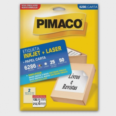 Etiqueta papel carta inkjet laser 138.11x212.73mm 50 un 25 fls