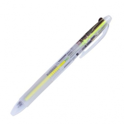 Caneta esferográfica 3 cores 0.7mm Kinex fluor amarelo