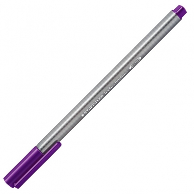 Caneta hidro 0.3mm 334-6 Triplus Fineliner Dry Safe violeta