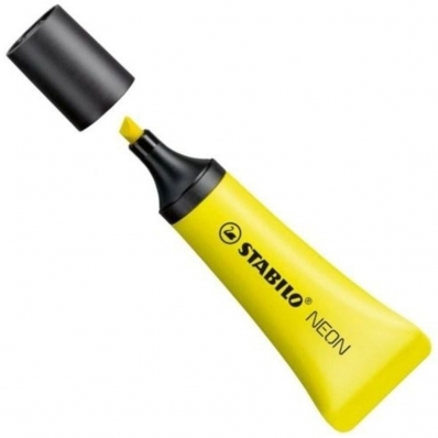Marca texto Stabilo Boss amarelo neon