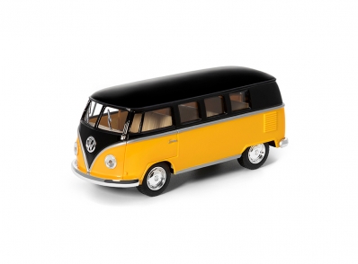 Kombi Volkswagen 1967 classic miniatura 1:32 Preta/Amarela