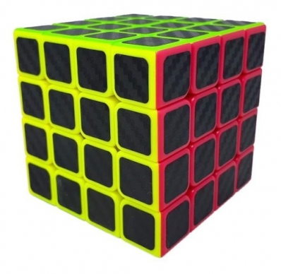 Cubo mágico interativo zcube fibra carbon 4x4x4