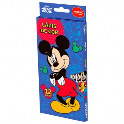 Lápis de cor Mickey 12 cores