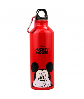  Garrafa Alumínio Vermelho Mickey Tapa Boca 500ml - Disney