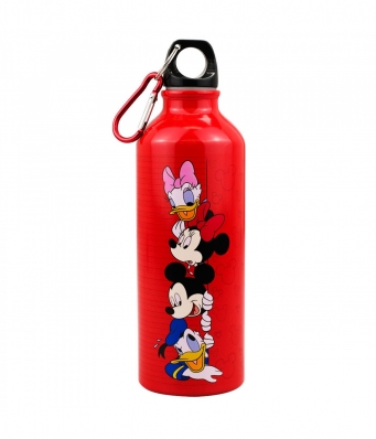 Garrafa Alumínio Vermelho Turma Mickey Minnie 500ml - Disney