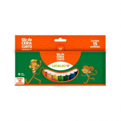 Giz de cera curto 15 cores