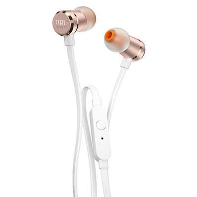 Fone de Ouvido JBL Tune T290 com Microfone e Cabo de 1.2 Metros - Branco/Rosa