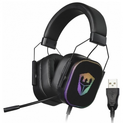 Headset Gaming Sate King Fight GH-555 RGB 7.1 Surround com Fio USB - Preto