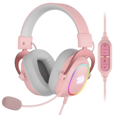 Fone de Ouvido Gamer Redragon Zeus X H510P-RGB - Rosa