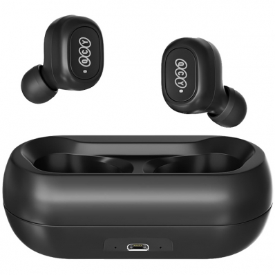 Fone de Ouvido Sem Fio QCY T1C IN2012 com e Microfone - Preto