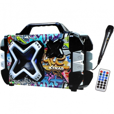 Caixa de som Speaker Xtrad XDG-25 SD USB FM Aux - Graffiti