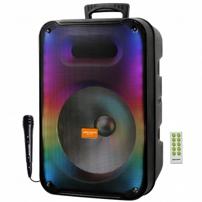 Caixa de Som Megastar SPA127BT 12" 20.000 Watts P.M.P.O /USB e Radio FM - Preta