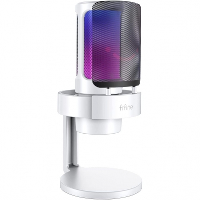 Microfone Fifine A8 RGB USB - Branco