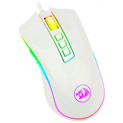 Mouse Gamer Redragon Cobra M711W USB Ate 10.000 Dpi com Backlight RGB Chroma - Branco