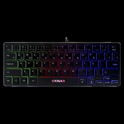 Teclado Gamer Satellite AK-871 RGB / Portugues - Preto
