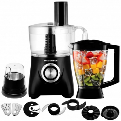 Multiprocessador Megastar SG760 Processador + Liquidificador + Processador de Graos 220V - Preto