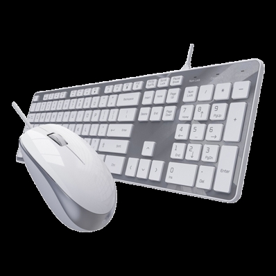 Kit Mouse e Teclado Aigo V500 - Prata