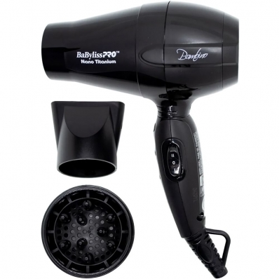 Secador de Cabelo BaBylisPRO Nano Titanium Bambino 5510 1200 W - Preto