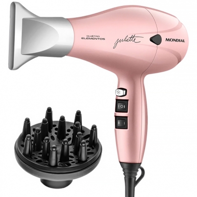 Secador de Cabelo Mondial Juliette SCP-JU-01 2.000 Watts 220 V ~ 50/60 HZ - Rosa