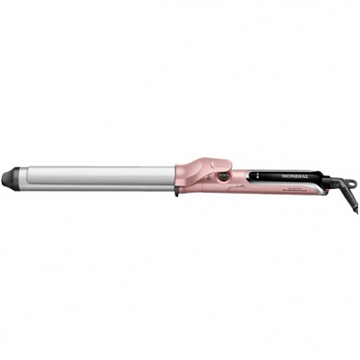 Modelador de Cabelo Mondial Juliette MC-JU-01 de 28 MM Bivolt - Rosa/Prata