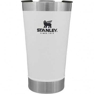 Caneca de Cerveja Stanley Classic Beer Pint com Tampa + Abridor - Branco 473ML