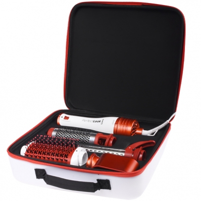 Escova Eletrica Quanta Perfectlook QTKCS7000 4 Em 1 com 110V ~ 60HZ - Branca/Vermelha