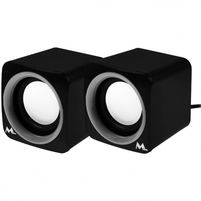 Caixa de som Speaker Mtek SP-U04 5 Watts com Auxiliar Mini Jack 3.5 MM - Preto/Branco