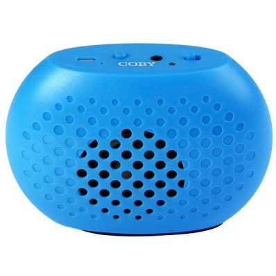 Caixa de Som Coby CBM102 e Microfone - Azul