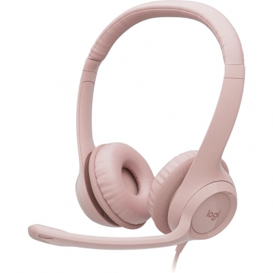 Fone de Ouvido Logitech H390 Stereo USB para PC - Rosa (981-001280)