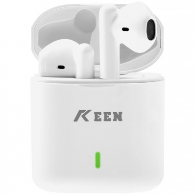 Fone de Ouvido Sem Fio Keen V77 com e Microfone - Branco