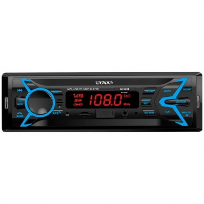 Toca Radio Satellite AU340B 4 de 20 Watts e USB - Preto