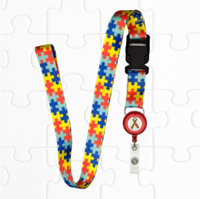 Cordão de identificação com roller clip