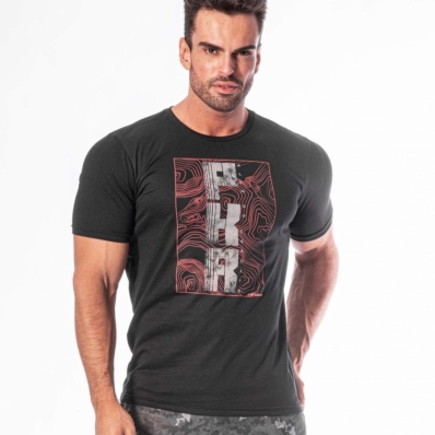 CAMISETA POKER GEO ALGODAO FIO PENTEADO - MASCULINA