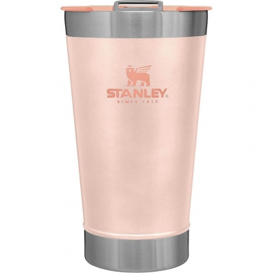 Caneca de Cerveja Stanley Classic Beer Pint com Tampa + Abridor - Rosa 473ML