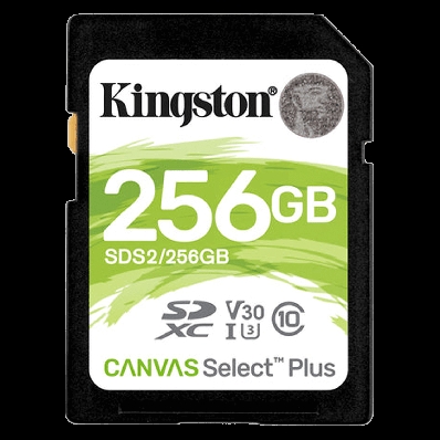 Cartao de Memoria SD Kingston Canvas Select Plus 256GB Classe 10 100MBS - (SDS2/256GB)