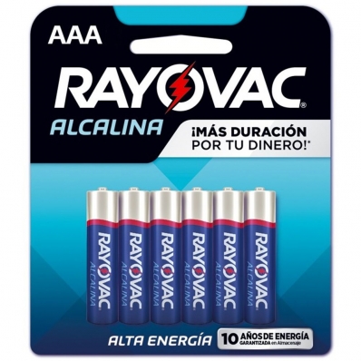 Pilha Alcalina Rayovac AAA - 6 Unidades