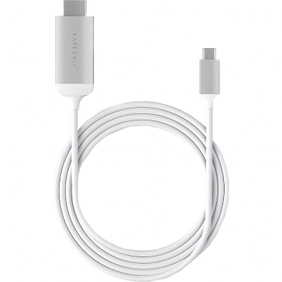 Cabo USB-C para HDMI Satechi Stchdmis 4K - Branco 1.8 Metros
