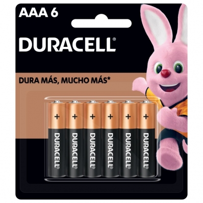 Pilha Alcalina Duracell AAA - 6 Unidades