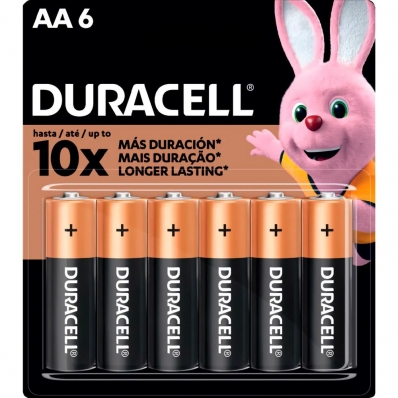 Pilha Alcalina Duracell AA - 6 Unidades