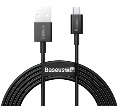 Cabo USB-A A Micro USB Baseus CAMYS-A01 Superior 2A - Black 2 Metros