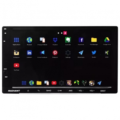 Reprodutor MP4 Automotriz Radiant Ghost Tela de 7" USB/Microsd Preto