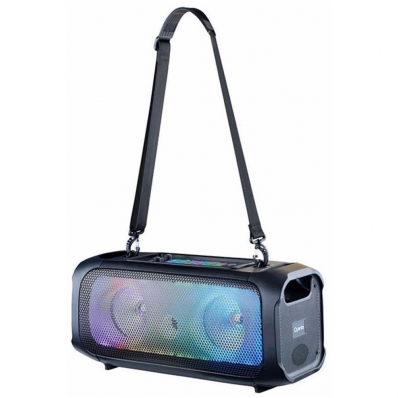 Caixa de som Speaker Portatil Quanta QTSBT300 com Luzes LED