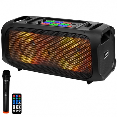 Caixa de Som Quanta Stylefest 300 QTSBT300 60 Watts RMS /Radio FM e USB Bivolt - Preta