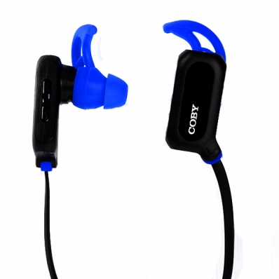 Fone de Ouvido Sem Fio Coby CBE102 com e Microfone - Preto/Azul